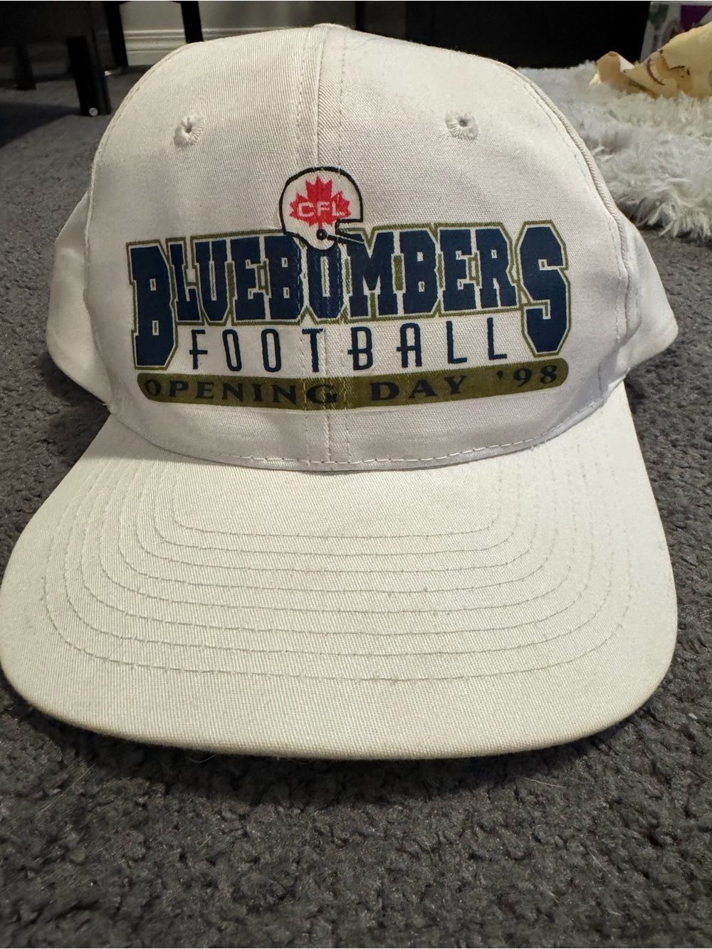 Vintage starter Bluebombers Football White Opening Day '98 Cap